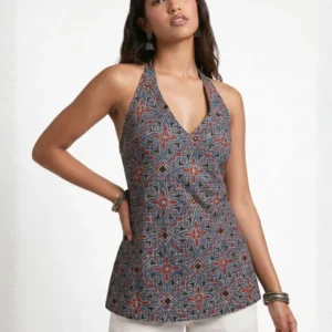 Ekta halter neck corset back kurti for women