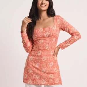 Ruhi square neck corset back kurti for women
