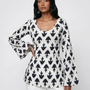 Amani bell sleeves corset back kurti for women